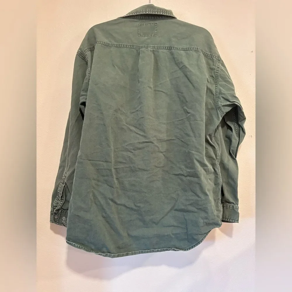 Vintage 90s Levi's Men's Green Button Up 💯 cotton - Picture 7 of 7